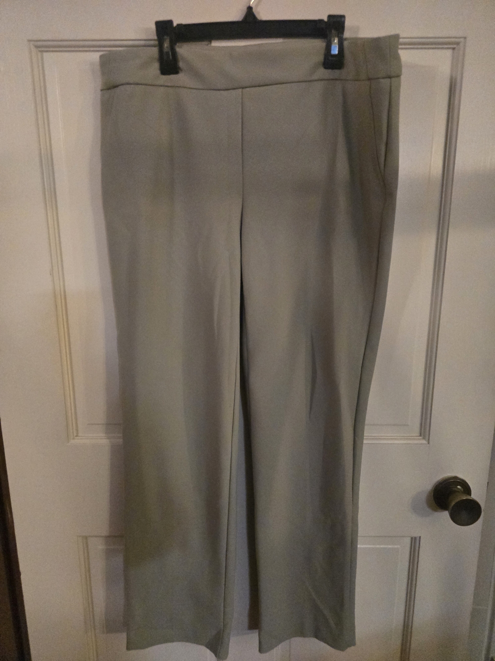 Christian Siriano Light Gray Wide-Leg Trousers #371
